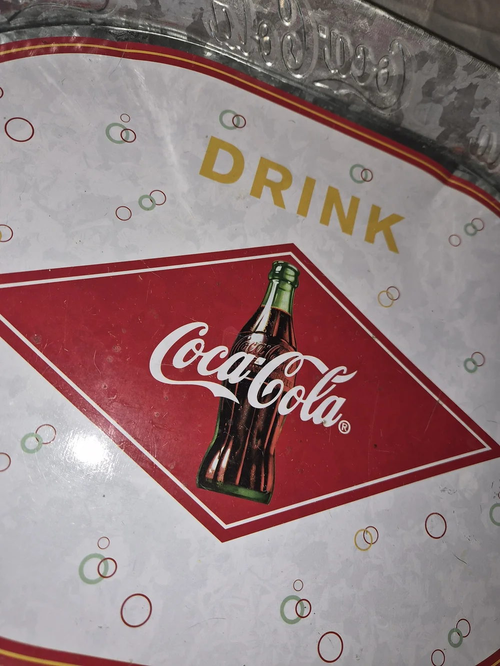 Coca-Cola Oval Serving Tray - Red, White, Gold